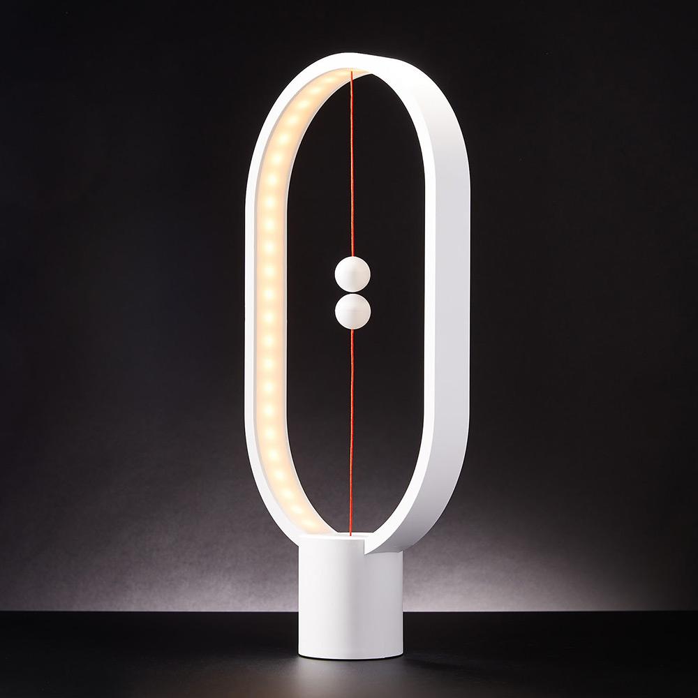 Mikamax, Tischlampe, Heng Balance Lamp - Oval - White (04931.WT)
