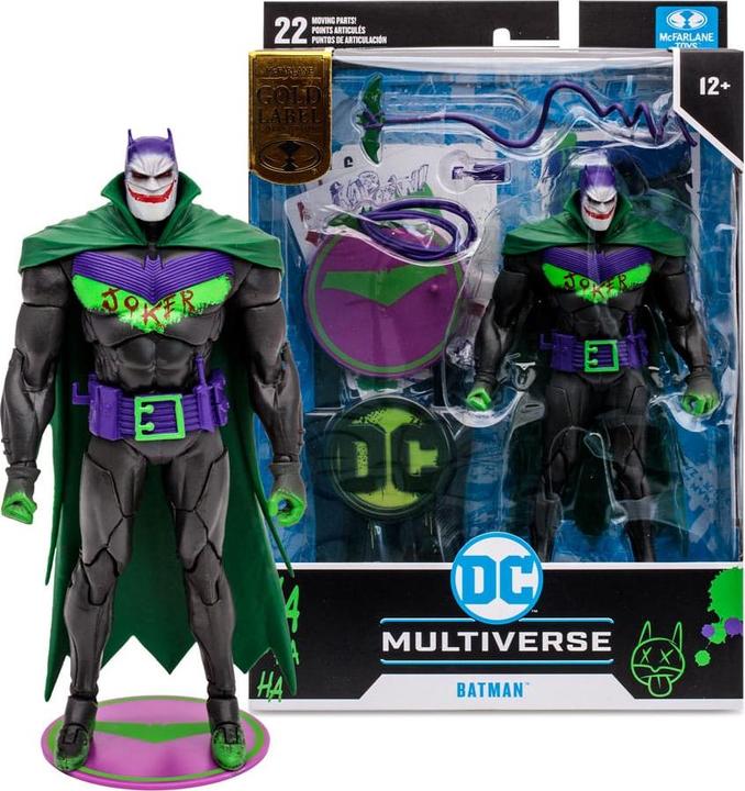 Produktbild McFarlane DC Multiverse Actionfigur Batman (Batman: White Knight) (Jokerized) (Gold Label) 18 cm