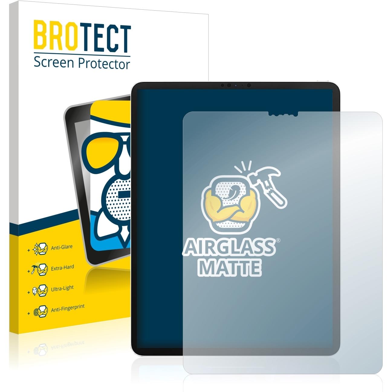 BROTECT AirGlass Panzerglasfolie Matt (1 Stück, iPad Pro 12.9 2020 (4. Gen)), Tablet Schutzfolie