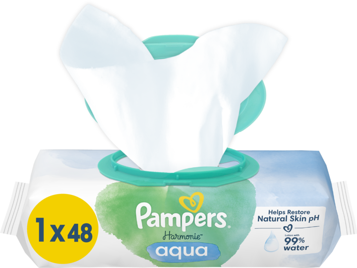 Actual product image Pampers Wet wipes Aqua Harmony (48 Piece)