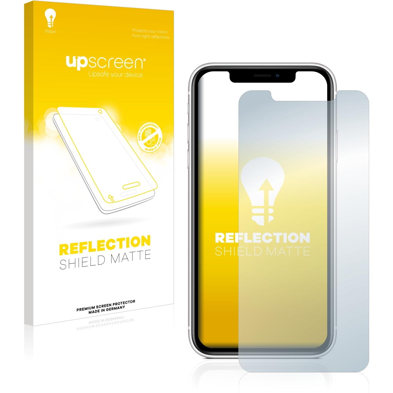 upscreen Reflection Shield Displayschutz Matt (1 Stück, Apple iPhone 11 Pro Max), Smartphone Schutzfolie, Grau