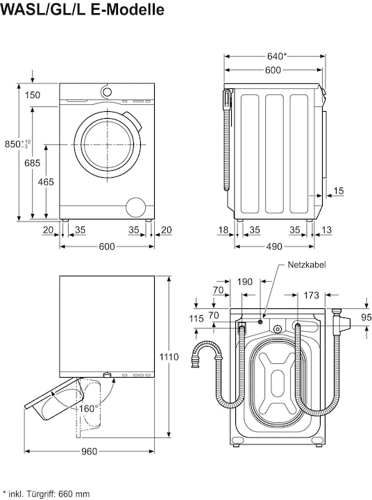 Actual product image Electrolux Wasl2e300 (9 kg, Left)