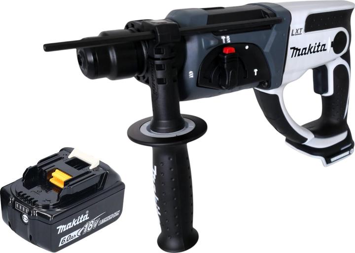 Actual product image Makita DHR 202 G1W Akku Bohrhammer 18 V 20 mm 2,0 J weiss + 1x Akku 6,0 Ah - ohne Ladegerät (Rechargeable battery operated)