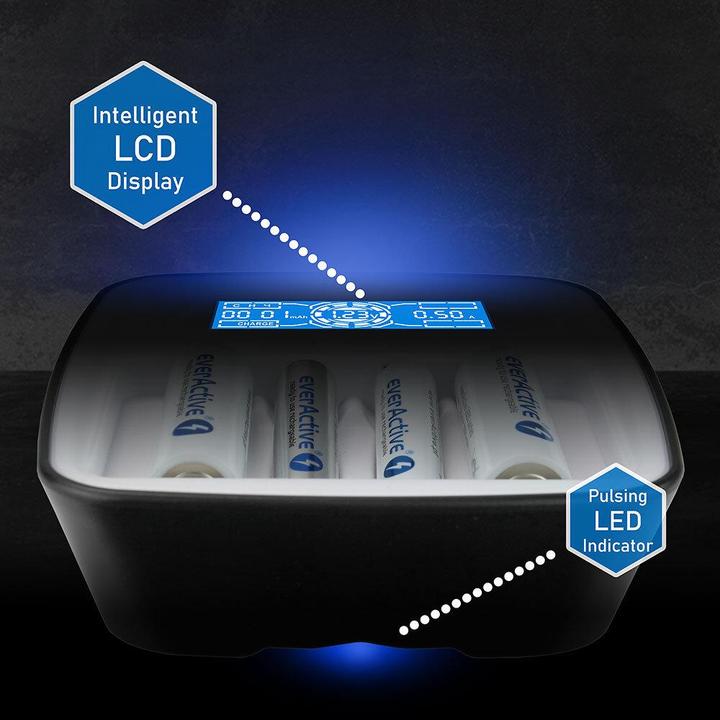 Productafbeelding Everactive professionele AA / AAA batterij lader NC-1000M (AA, AAA)