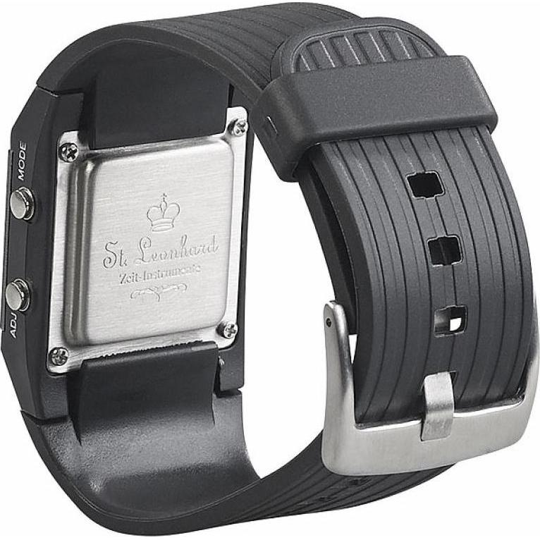 Thumbnail - St. Leonhard, Armbanduhr, Binär-Armbanduhr "Future Line" für Herren, Schwarz, (Digitaluhr)