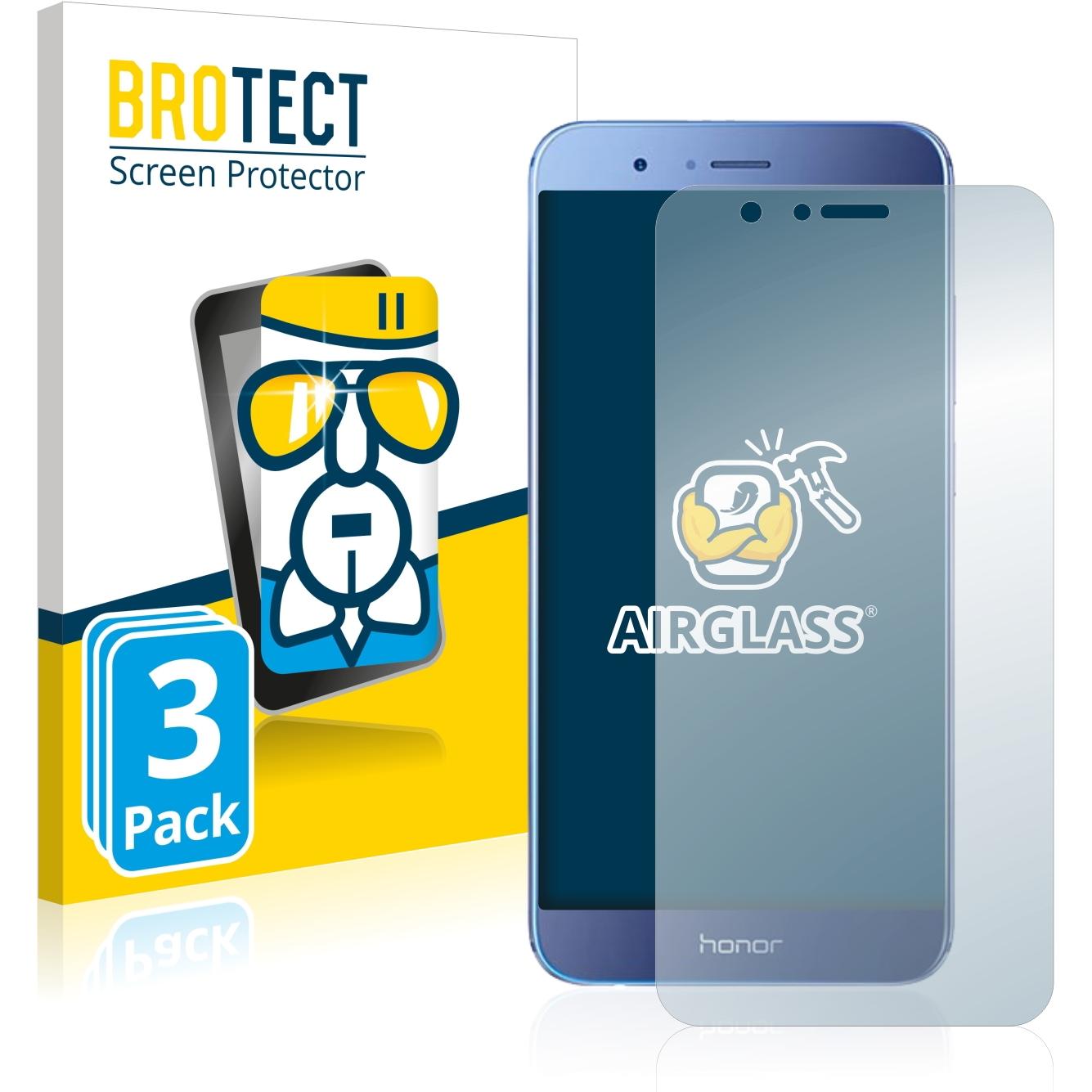 Thumbnail - BROTECT AirGlass Panzerglasfolie (3 Stück, Xiaomi Redmi Note 8 Pro), Smartphone Schutzfolie, Transparent