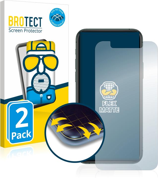 Produktbild BROTECT Full-Cover Displayschutz Matt (2 Stück, Apple iPhone 11 Pro)