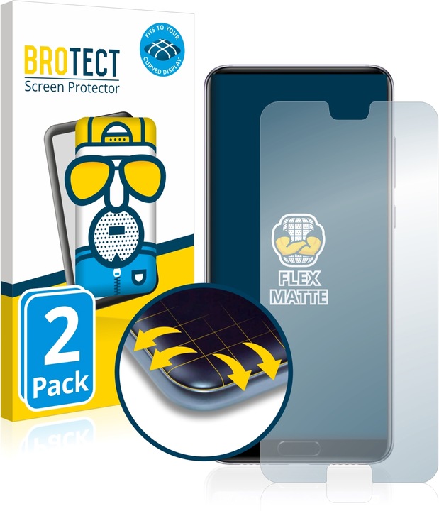 Immagine prodotto BROTECT Full-Cover Pellicola Opaca (2 Pezzo/i, Huawei P20 Pro)