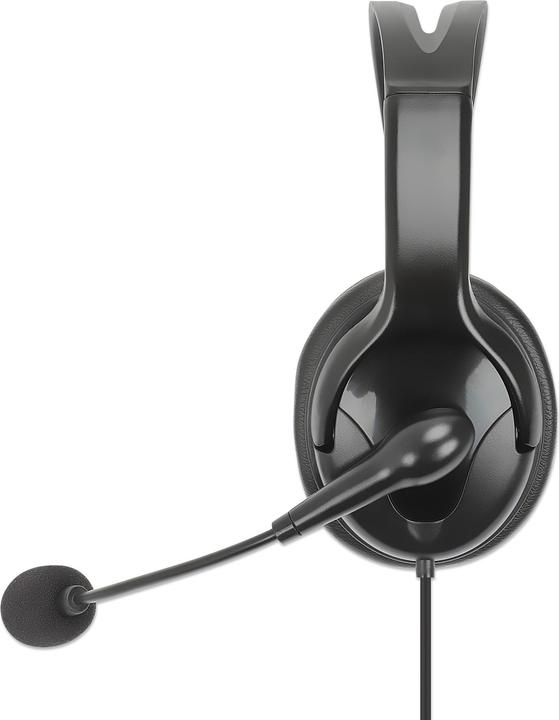 Actual product image Manhattan Mono USB headset with reversible microphone (Cable)