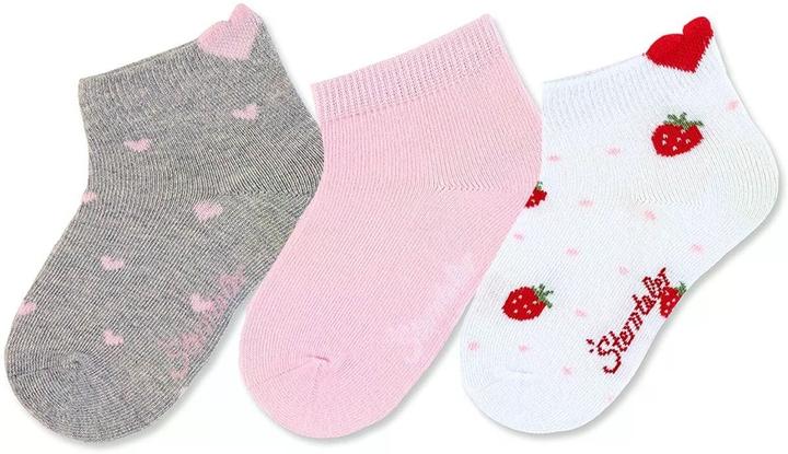 Image du produit Sterntaler Lot de 3 chaussettes Coeurs Gris clair Gr. 17-18 (Lot de 3, 17 - 18)
