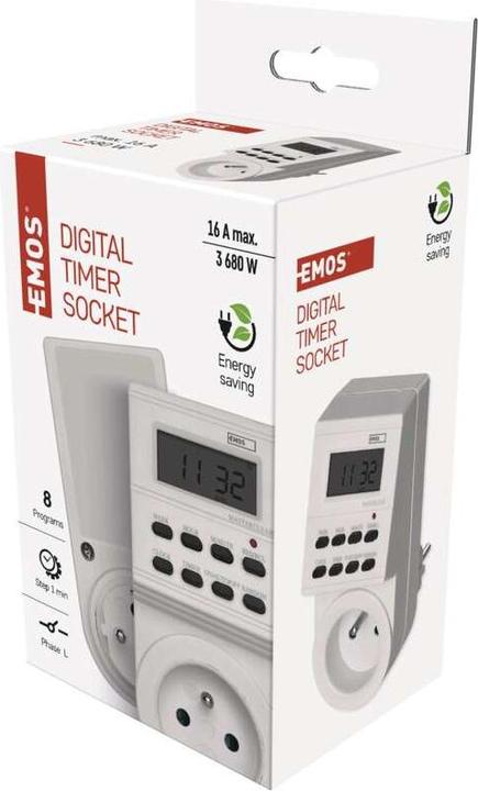 Actual product image Emos DigitÃ¡lnÃ spÃnacÃ zÃ¡suvka - dennÃ (P5501)