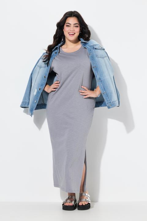 Produktbild Angel of Style Jersey-Maxikleid, Rundhals, Halbarm, Seitenschlitze (48)