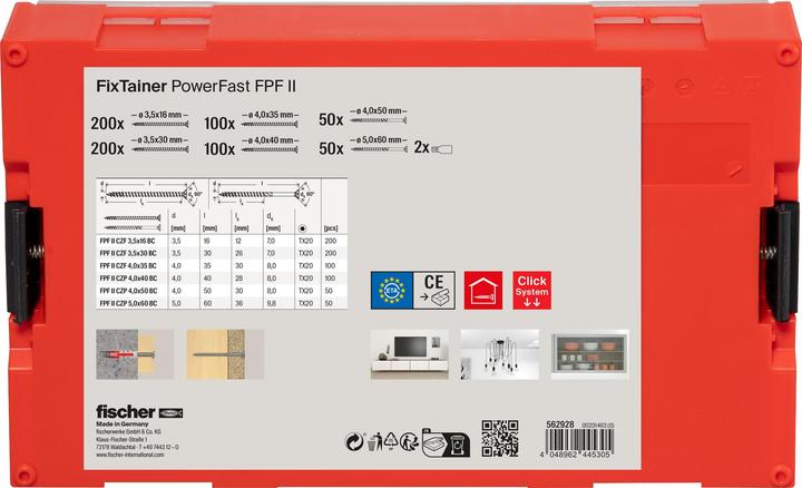 Image du produit Fischer FixTainer PowerFast II SK TG/VG TX (1 Vis par pièce)