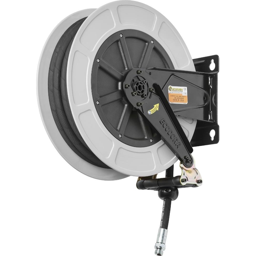 Ecodora, Deposito per tubi da giardino, 4430/42 Wandschlauchaufroller 15M (Öl) - 150 Bar - Schlauch 1/2". (15 m)