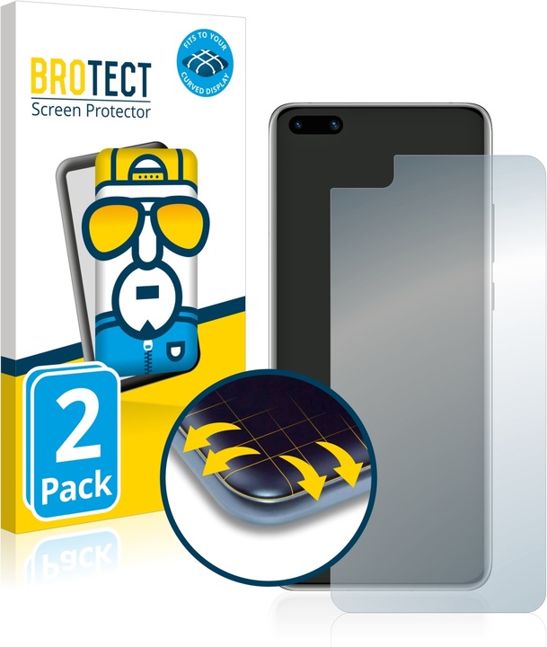 Produktbild BROTECT Full-Cover Displayschutz (2 Stück, Huawei P40)