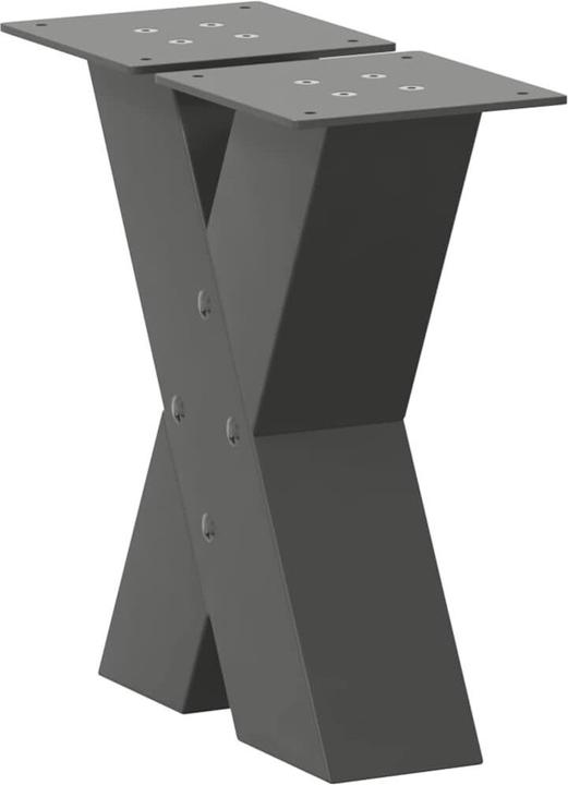 Immagine prodotto vidaXL Gambe per tavolino da caffè a forma di X 2 pz. Gamba del tavolo in acciaio antracite 30x(30-31) cm