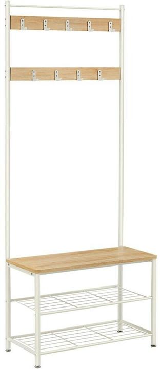 Songmics Porte-parapluies avec motif 49 cm, blanc (15,5 x 15,5 x 49 cm)