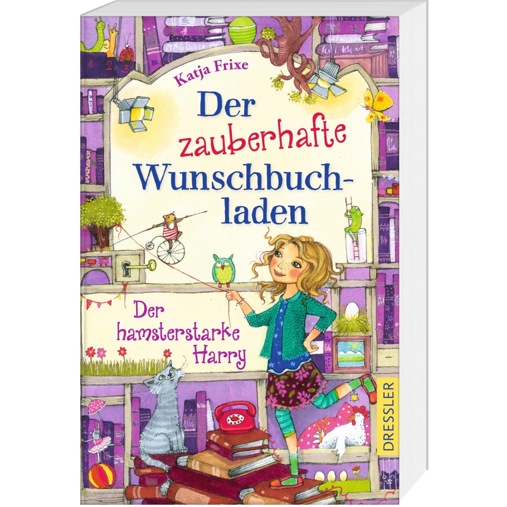 Der zauberhafte Wunschbuchladen 2. Der hamsterstarke Harry, Kinderbücher von Katja Frixe, Florentine Prechtel