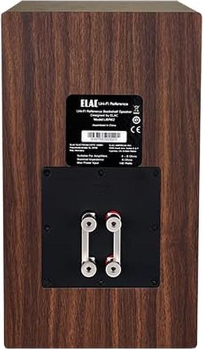 Actual product image ELAC Uni-Fi Reference UBR6 bookshelf loudspeaker, black/wood pair (1 pair)
