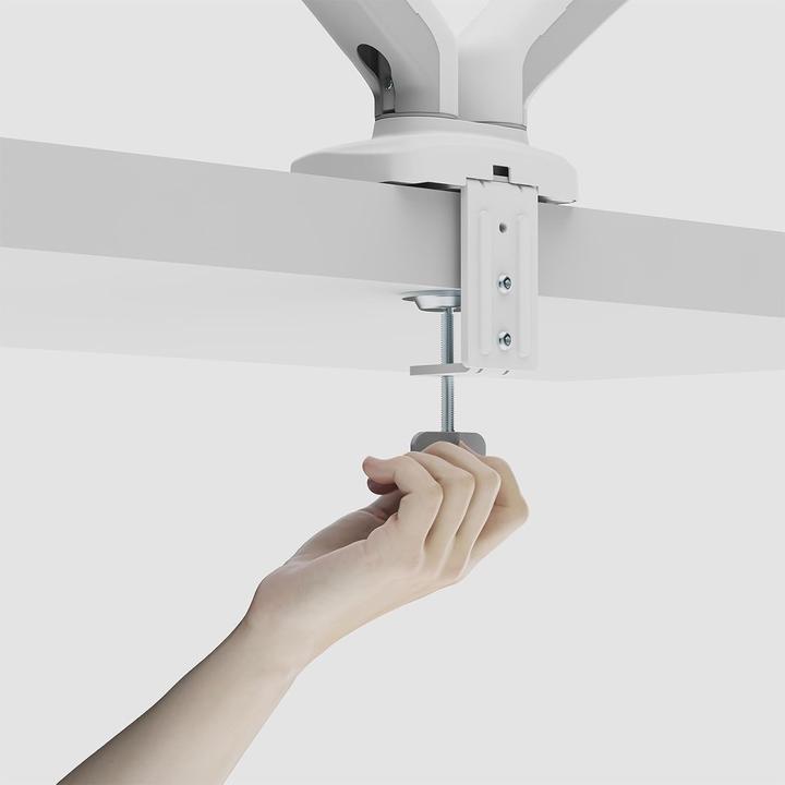 Produktbild Silverstone SST-ARM26W - Dual Monitor Arm with mechanical springs and plastic armor, adjustable, 180 (Tisch, 32", 9 kg)