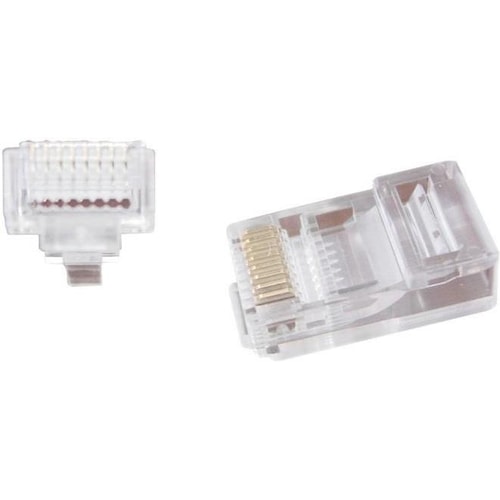 Gembird LC-PTU-01/100 Universal pass-through modular UTP plug 8P8C, 100pcs, solid and strand (U/UTP, 0.10 m), Netzwerkka...