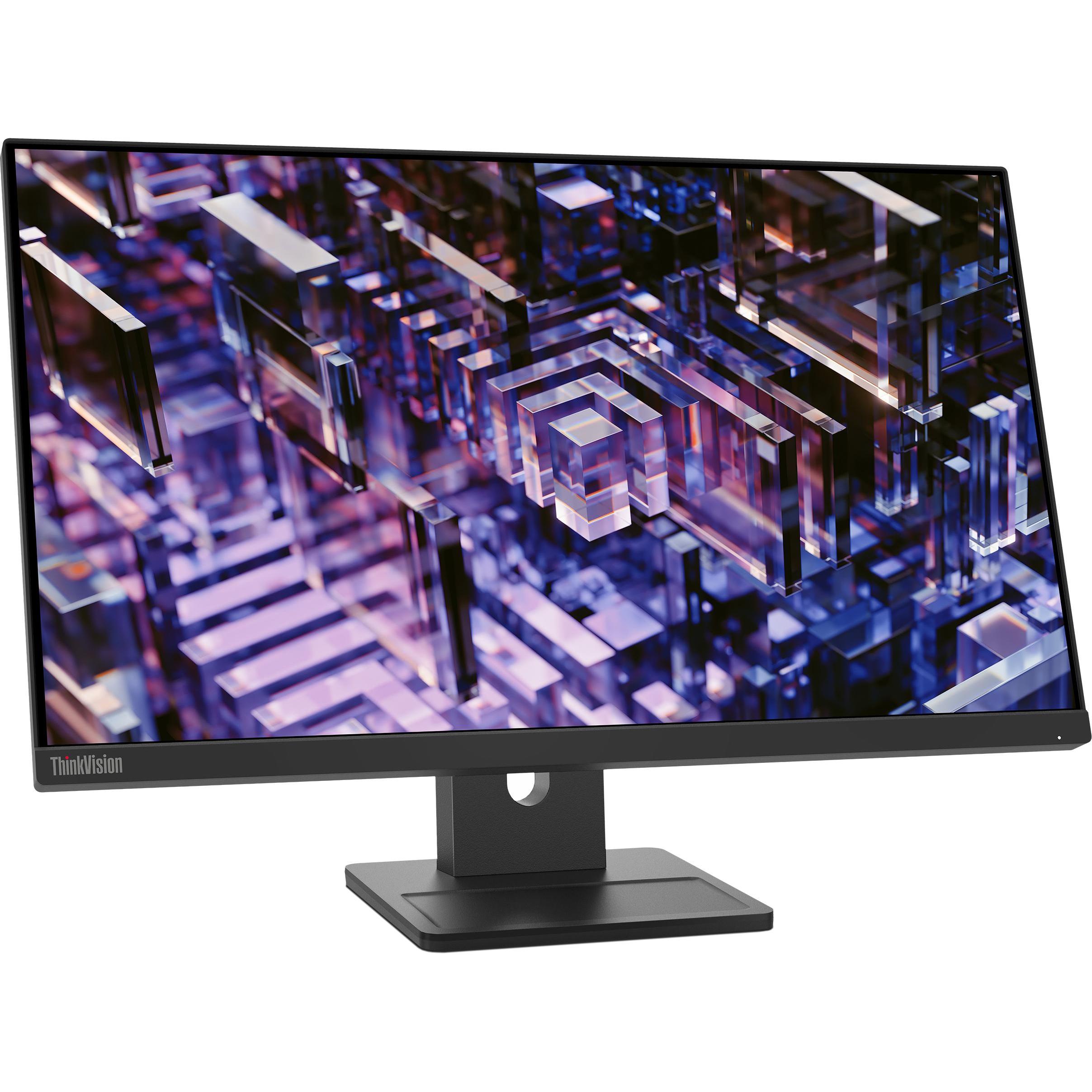 Lenovo ThinkVision E24q-30 (2560 x 1440 Pixel, 24"), Monitor, Schwarz