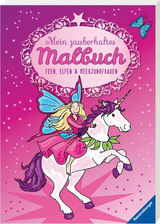 Produktbild Ravensburger Mein zauberhaftes Malbuch: Feen, Elfen und Meerjungfrauen