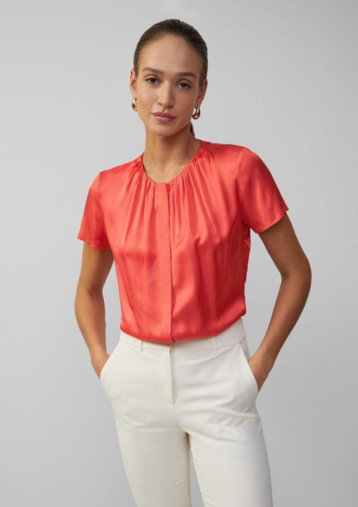 Produktbild S.Oliver Bluse Satinbluse aus Viskose mit verdeckter Knopfleiste (40)