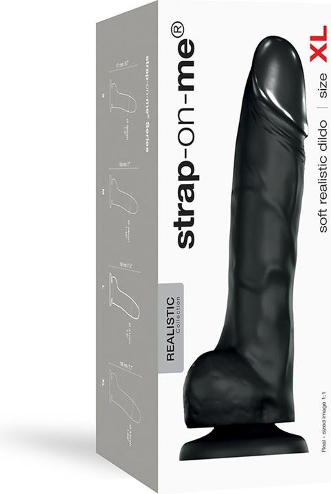 Produktbild Strap-on-me Soft Realistic Dildo Black XL