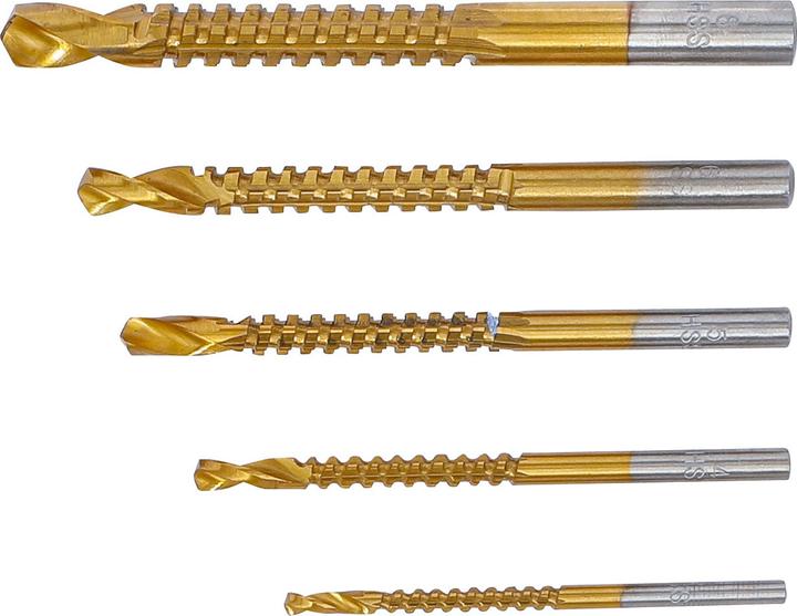 Actual product image BGS HSS Milling Drill Set | titanium coated | 3 - 8 mm | 5 pcs. (8 mm)