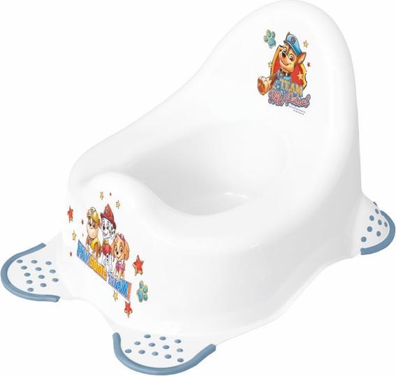 Productafbeelding keeeper Kinder babypot ""adam Paw Patrol"", wit/blauw met print, met rubberen voetjes, materiaal: PP
