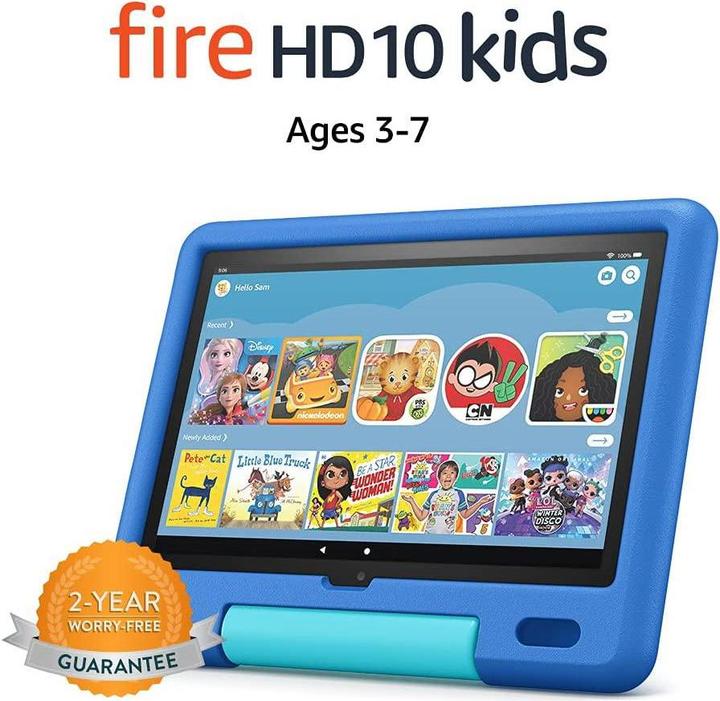 Actual product image Amazon Fire HD 10 Kids (2021) incl. cover (10.10", 32 GB, Sky blue)
