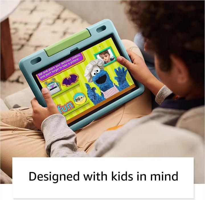 Actual product image Amazon Fire HD 10 Kids (2021) incl. cover (10.10", 32 GB, Sky blue)