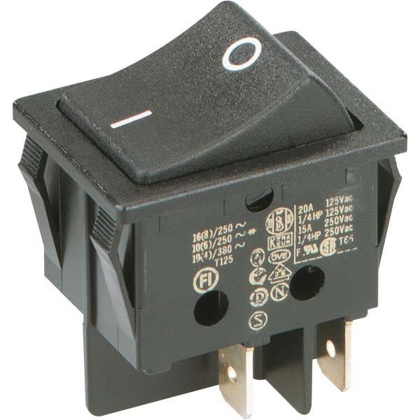 Bachmann 924.095 Elektroschalter Rocker switch 2P Schwarz, Taster + Schalter, Schwarz