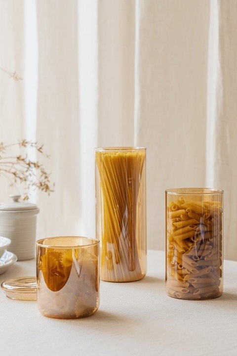 Image du produit Nuts Boîte à provisions en verre 500 ml or (0.50 l)