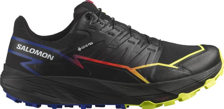 Produktbild Salomon Thundercross GTX Blue Fire Laufschuhe Schwarz / Surf The Web / Safety Yellow Herren (42)