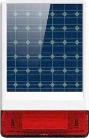 Produktbild iGet SECURITY P12 - Bezdrátová solární venkovní siréna 110 dB. Indikace alarmu pomocí červeného maj