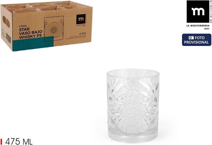 Actual product image La Mer Whiskey glass La MediterrÃ¡nea (24 Units) (24 x, Whisky glass)