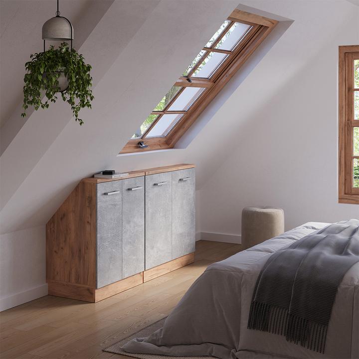 Produktbild Vicco Küchenschrank für Dachschrägen R-Line (140 x 46 x 81.60 cm)