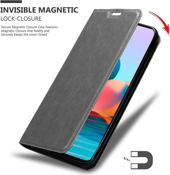 Produktbild Cadorabo Book Invis. Magnet Hülle (Xiaomi Redmi Note 10S, Xiaomi Mi Note 10)