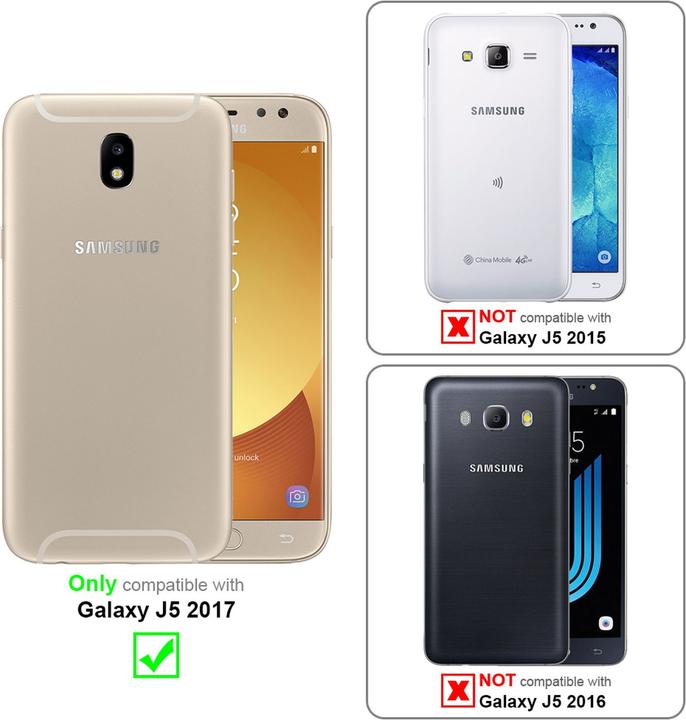 Immagine prodotto Cadorabo Custodia per Samsung Galaxy J5 2017 in TPU con protezione della fotocamera Stile LM130 (Samsung Galaxy J5 (2017))