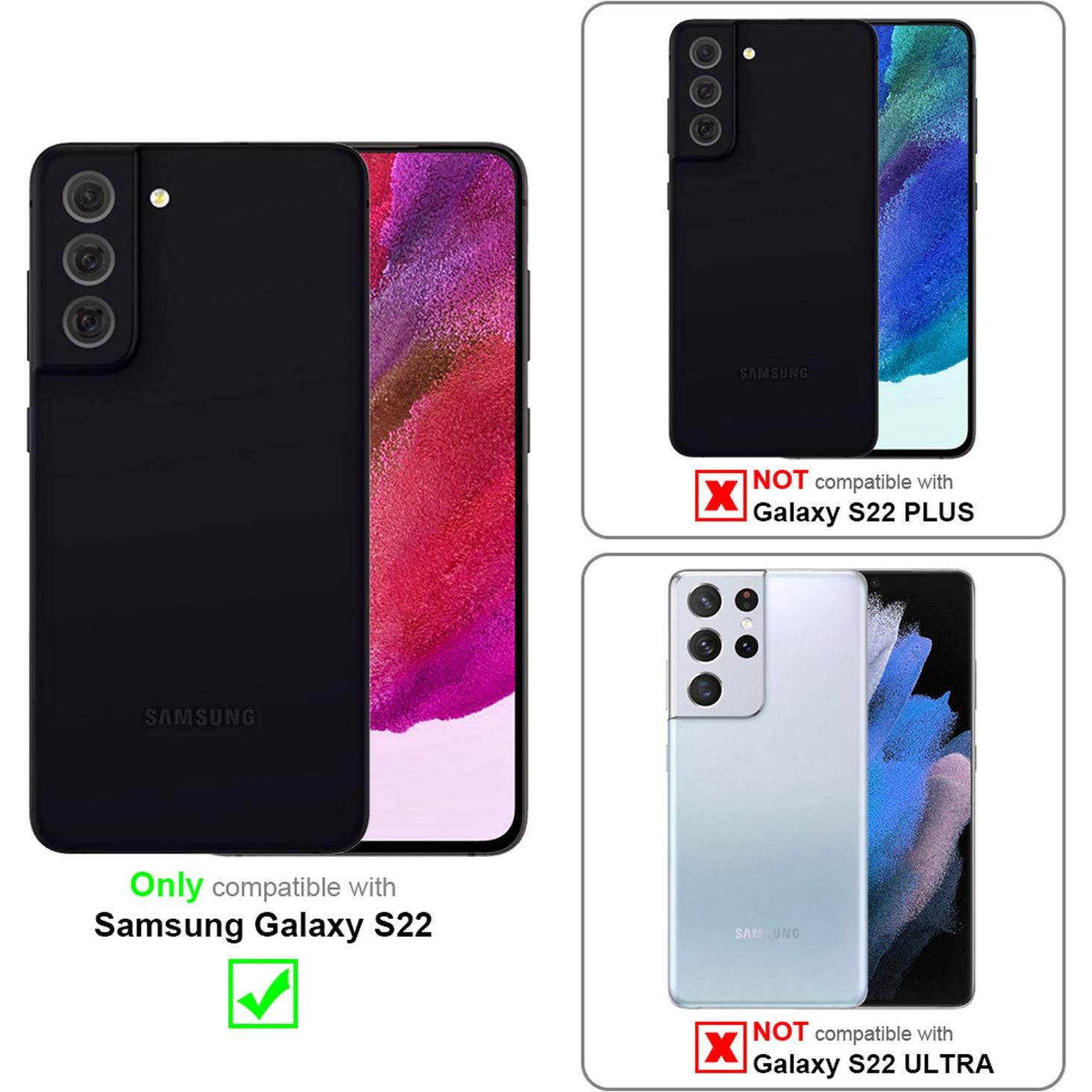 Thumbnail - Cadorabo Flower Book Hülle (Samsung Galaxy S22+), Smartphone Hülle, Rosa