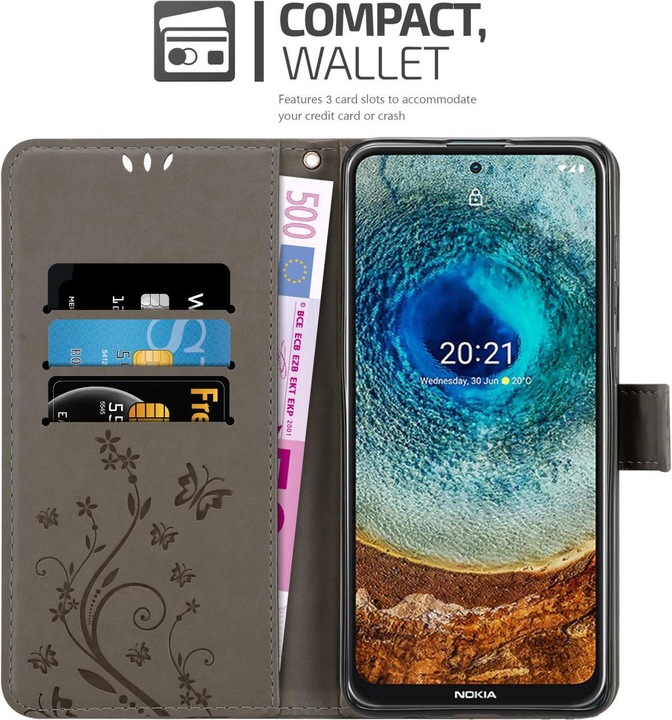 Actual product image Cadorabo Flower Book cover (Nokia X20, Nokia X10)