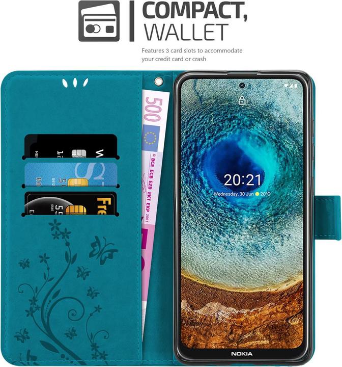 Productafbeelding Cadorabo Bloemen Boekomslag (Nokia X10, Nokia X20)