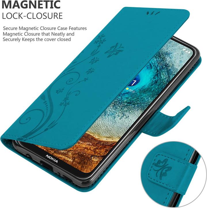 Productafbeelding Cadorabo Bloemen Boekomslag (Nokia X10, Nokia X20)