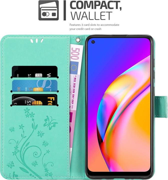 Actual product image Cadorabo Flower Book cover (Oppo A94 5G)