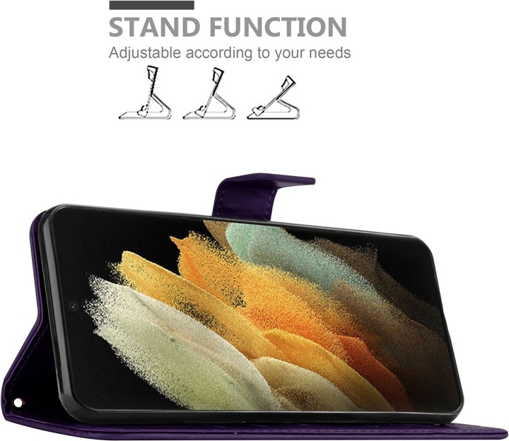 Actual product image Cadorabo Flower Book cover (Samsung Galaxy S22 Ultra)