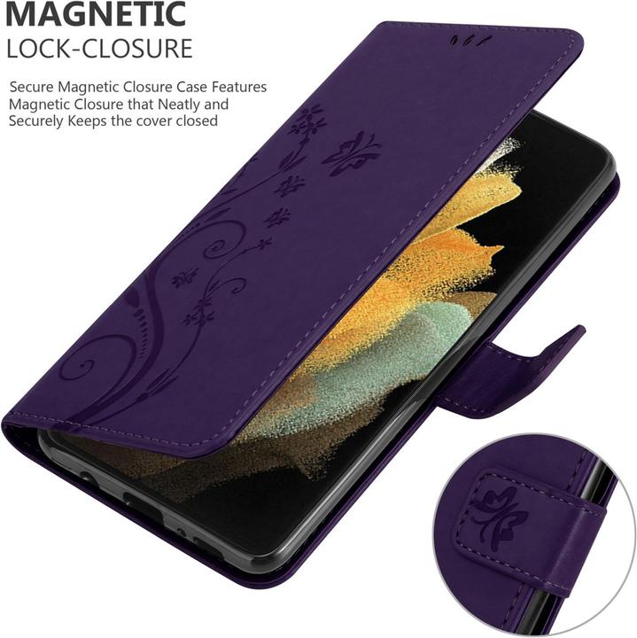 Produktbild Cadorabo Flower Book Hülle (Samsung Galaxy S22 Ultra)