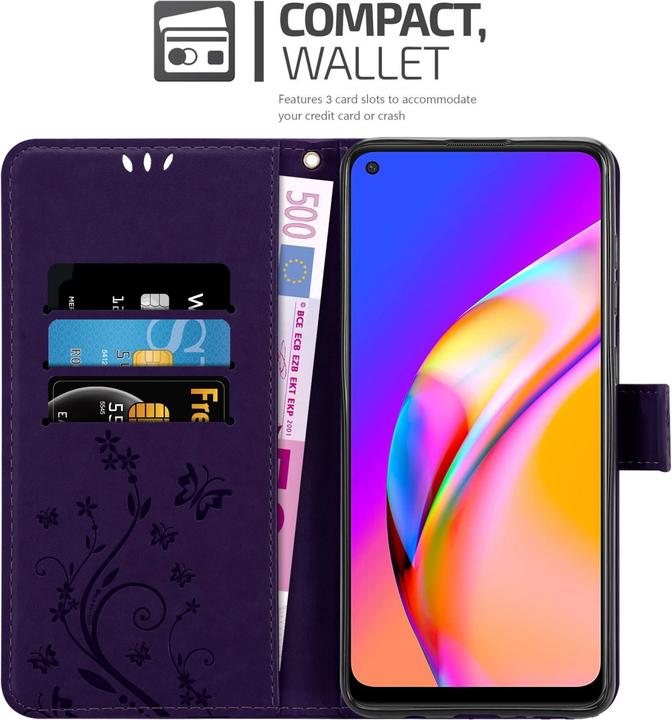 Immagine prodotto Cadorabo Copertina del libro a fiori (Oppo A94 5G)