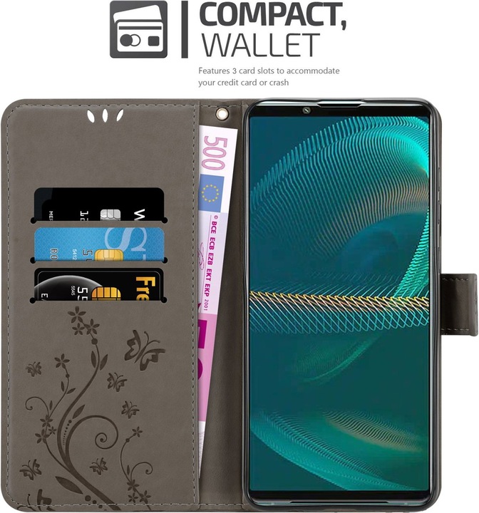 Actual product image Cadorabo Flower Book cover (Sony Xperia 5 III)